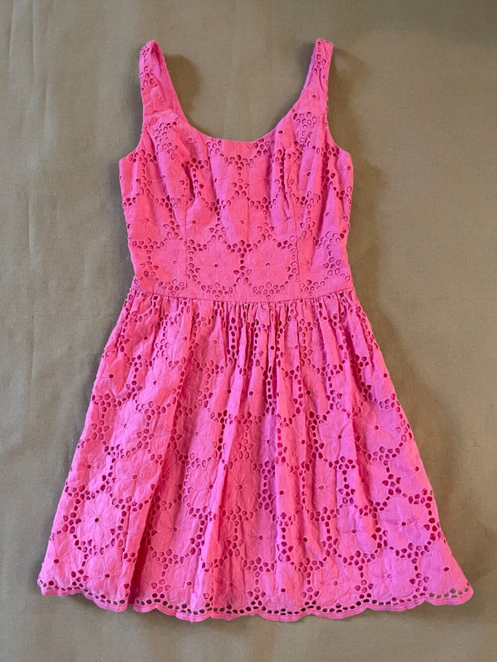 Lilly Pulitzer Dress Sz 2 Pink Charleston Eyelet Lace Barbie Graduation Wedding